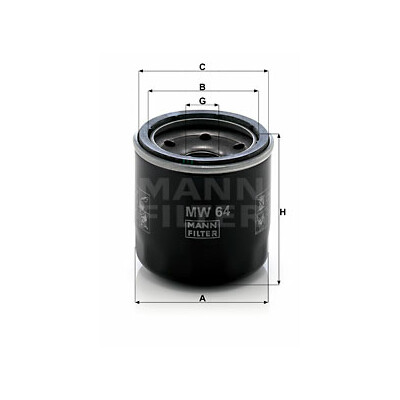 Filtro olio MANN-FILTER MW 64