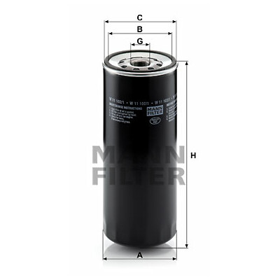 Filtro olio MANN-FILTER W 11 102/1