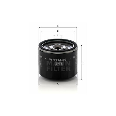 Filtro olio MANN-FILTER W 1114/80