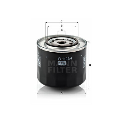 Filtro olio MANN-FILTER W 1126