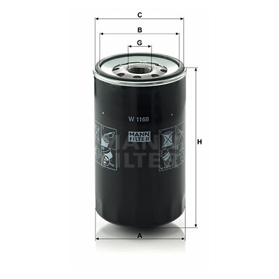 Filtro olio MANN-FILTER W 1168