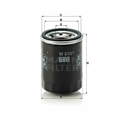 Filtro olio MANN-FILTER W 610/1