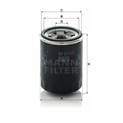 Filtro olio MANN-FILTER W 610/2