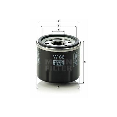Filtro olio MANN-FILTER W 66