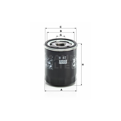 Filtro olio MANN-FILTER W 67