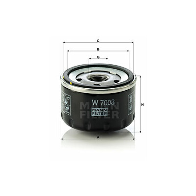 Filtro olio MANN-FILTER W 7003