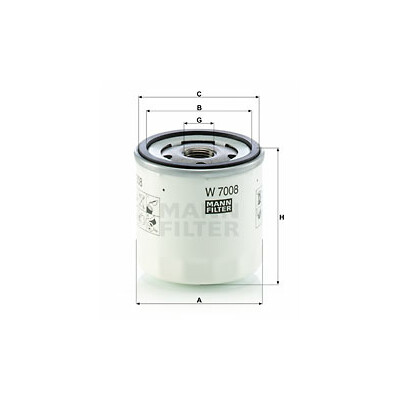 Filtro olio MANN-FILTER W 7008
