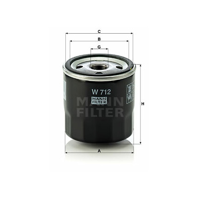 Filtro olio MANN-FILTER W 712