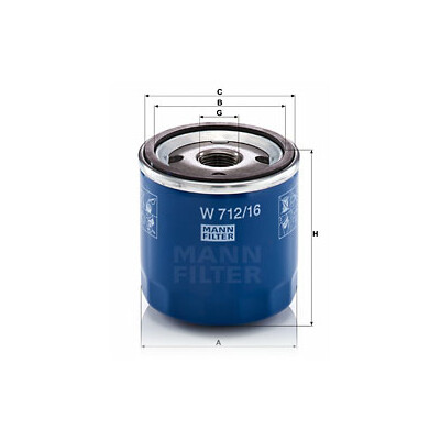 Filtro olio MANN-FILTER W 712/16