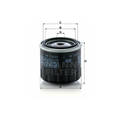 Filtro olio MANN-FILTER W 712/31