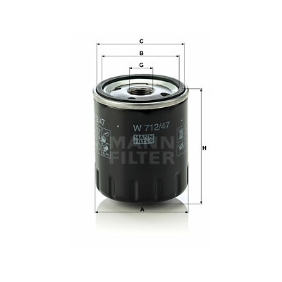 Filtro olio MANN-FILTER W 712/47