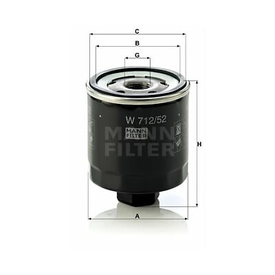 Filtro olio MANN-FILTER W 712/52