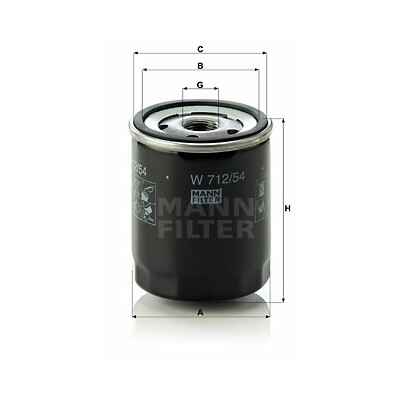 Filtro olio MANN-FILTER W 712/54
