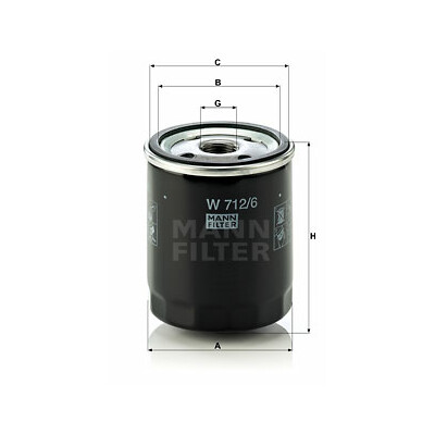 Filtro olio MANN-FILTER W 712/6
