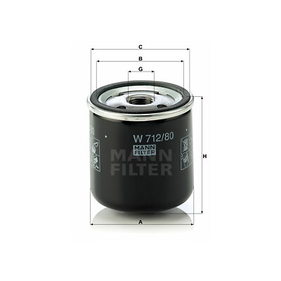 Filtro olio MANN-FILTER W 712/80