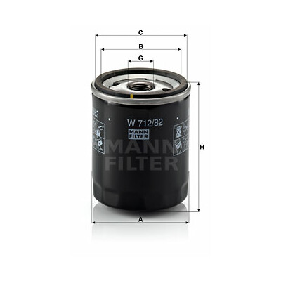 Filtro olio MANN-FILTER W 712/82