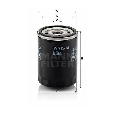 Filtro olio MANN-FILTER W 713/18