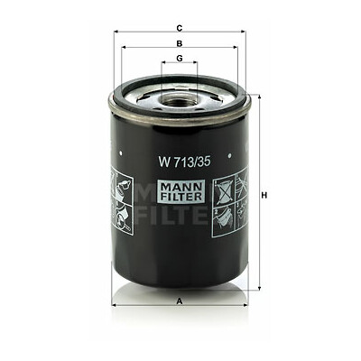 Filtro olio MANN-FILTER W 713/35
