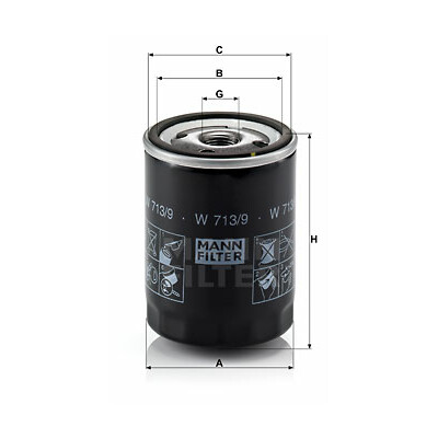 Filtro olio MANN-FILTER W 713/9