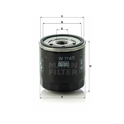 Filtro olio MANN-FILTER W 714/3