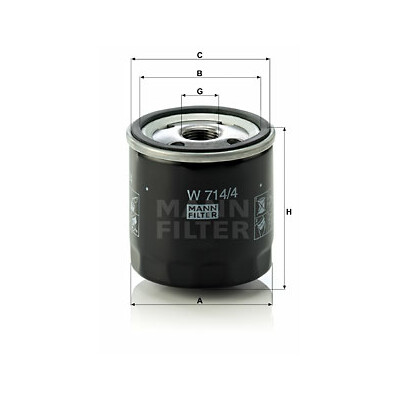 Filtro olio MANN-FILTER W 714/4