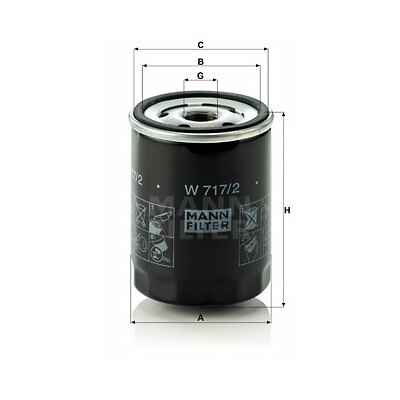 Filtro olio MANN-FILTER W 717/2