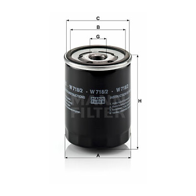 Filtro olio MANN-FILTER W 718/2