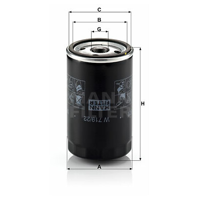 Filtro olio MANN-FILTER W 719/22