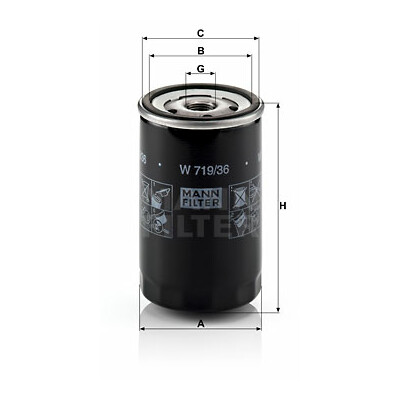 Filtro olio MANN-FILTER W 719/36