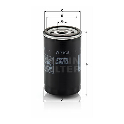 Filtro olio MANN-FILTER W 719/5