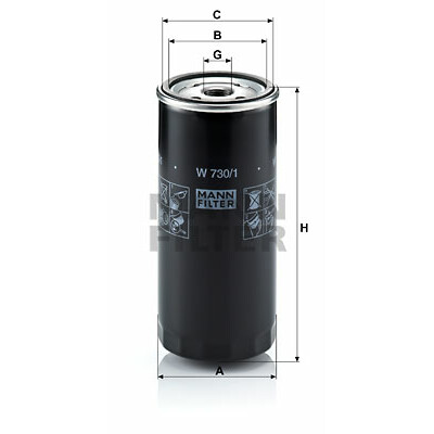 Filtro olio MANN-FILTER W 730/1