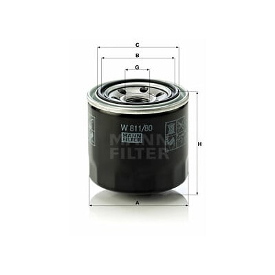 Filtro olio MANN-FILTER W 811/80