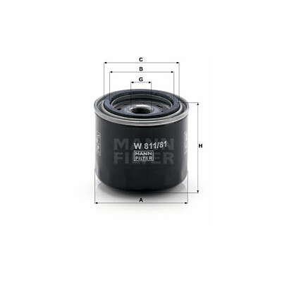 Filtro olio MANN-FILTER W 811/81
