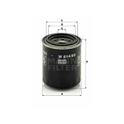 Filtro olio MANN-FILTER W 814/80