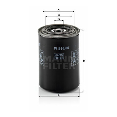 Filtro olio MANN-FILTER W 816/80