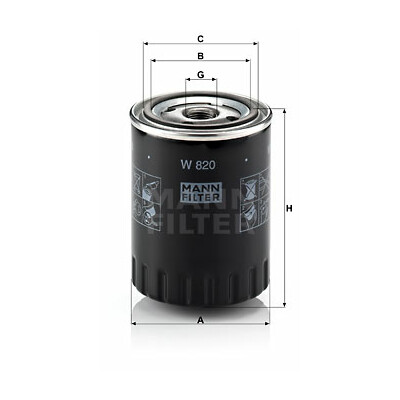 Filtro olio MANN-FILTER W 820