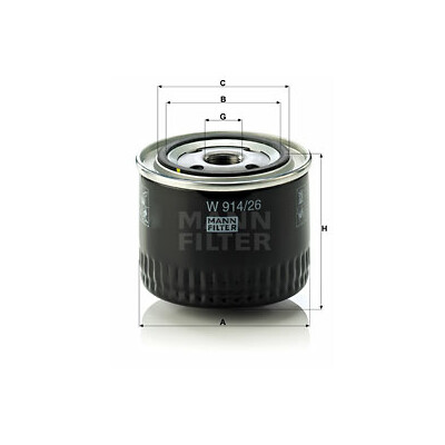 Filtro olio MANN-FILTER W 914/26