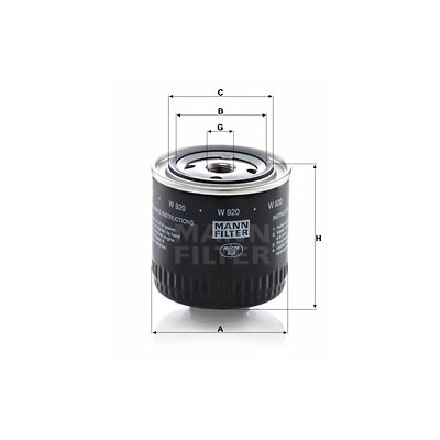 Filtro olio MANN-FILTER W 920