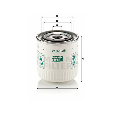Filtro olio MANN-FILTER W 920/38