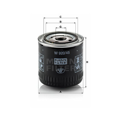 Filtro olio MANN-FILTER W 920/45