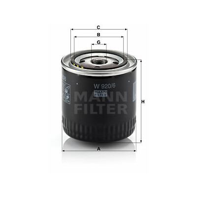 Filtro olio MANN-FILTER W 920/6