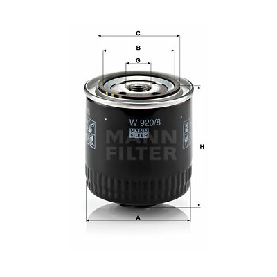 Filtro olio MANN-FILTER W 920/8