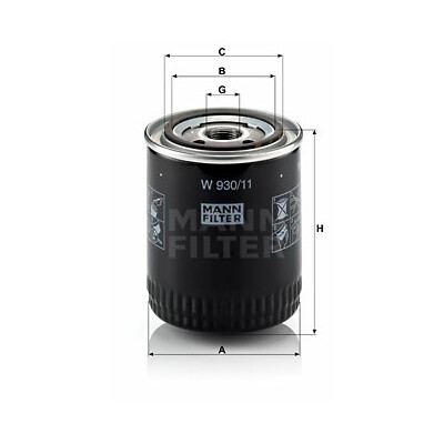 Filtro olio MANN-FILTER W 930/11