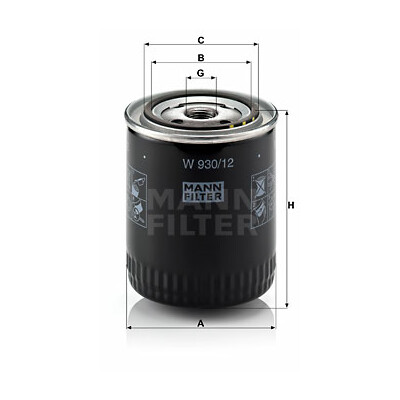 Filtro olio MANN-FILTER W 930/12