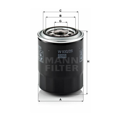 Filtro olio MANN-FILTER W 930/26
