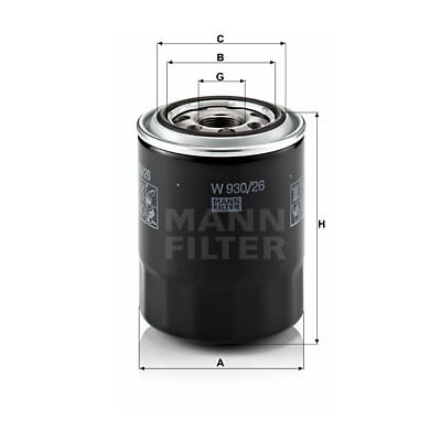 Filtro olio MANN-FILTER W 930/26