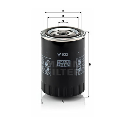 Filtro olio MANN-FILTER W 932