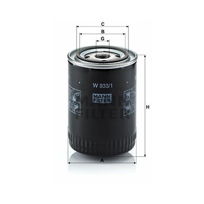 Filtro olio MANN-FILTER W 933/1