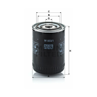 Filtro olio MANN-FILTER W 933/1