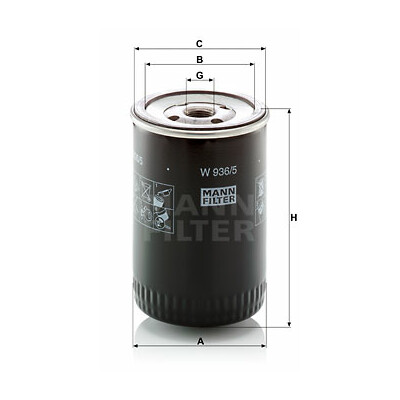 Filtro olio MANN-FILTER W 936/5
